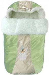 Конверт меховой из серии Снежинка, зеленый (Золотой Гусь, 12004-z)