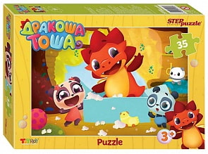 Пазл – Дракоша Тоша, 35 деталей (Step Puzzle, 91169)