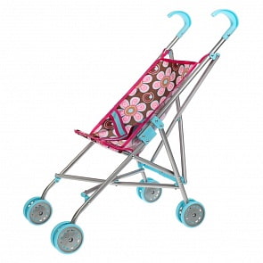 Коляска-трость металлическая с пластиковыми колесами (Карапуз, 63AC-19-C2)