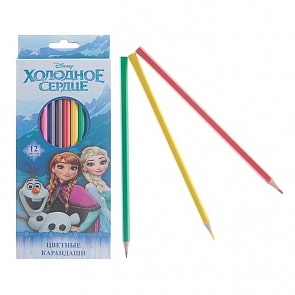 Карандаши цветные пластиковые - Холодное сердце, 12 цветов (Centrum, 84918)