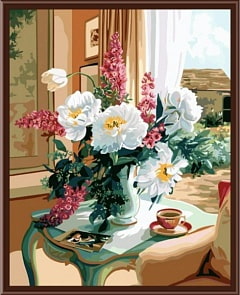 Раскраски по номерам - Картина «Нежный букет», 40 х 50 см. (Белоснежка, 111-CG)