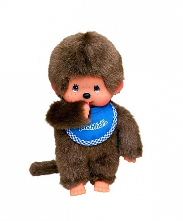 Monchhichi мальчик в синем слюнявчике 