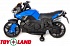 Детский электромотобайк ToyLand Moto JC 918 синего цвета - миниатюра №1