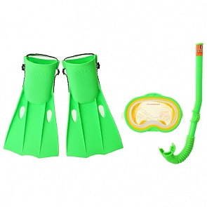 Набор для подводного плавания - Мастер Класс, 3 предмета: маска, трубка, ласты, от 8 лет (Intex, с55955)