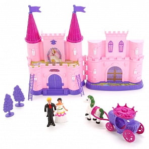 Замок для кукол с каретой, лошадью и аксессуарами SG-2979, свет и звук (Shantou, B1330367)