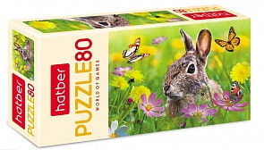 Пазлы 80 элементов - Зайчонок (Hatber, 80ПЗ5-14475)