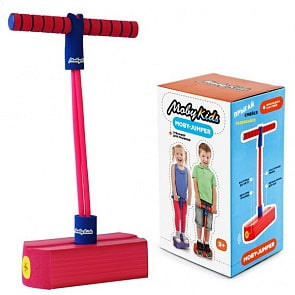 Тренажер для прыжков со звуком MobyJumper, розовый (Moby Kids, 68556)