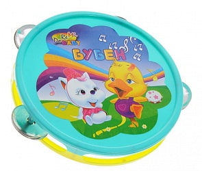 Музыкальный инструмент - Бубен, 15 см. (ABtoys, D-00018)       