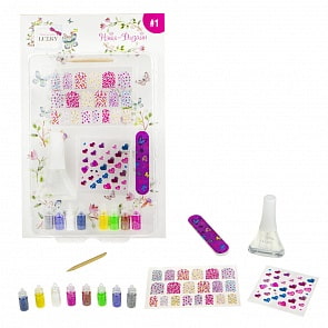 Набор Lukky для дизайна ногтей - Нэйл-Дизайн #1  - Сердечки, цветные пятнышки (Lukky, Т16790)