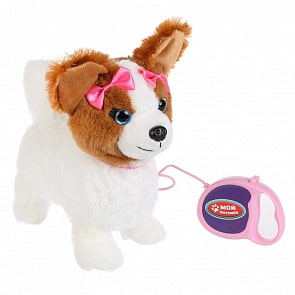Интерактивный щенок – Джулия, 23 см, 5 функций, ходит, поет, пульт-поводок (Мой питомец, JX-14137A)