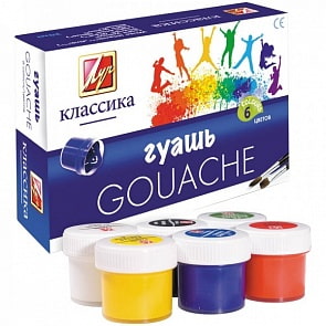 Гуашь – Классика, 6 цветов (Луч, 19С1275-08)