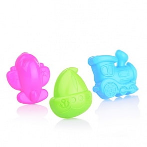 Формочки для песка 3 штуки в сетке: Кораблик, паровозик, самолетик (Стеллар, 01851-no)