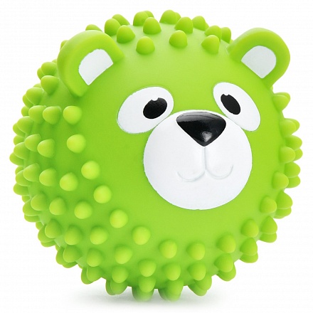 Мяч массажный – Мишка, 8,5 см, зеленый 