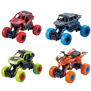 Внедорожник с большими колесами, инерционный, металлический, 14 см (Wincars, YK-2203)