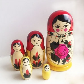 Традиционная матрешка 5 кукольная, 16 см (Матрешка, 101052)