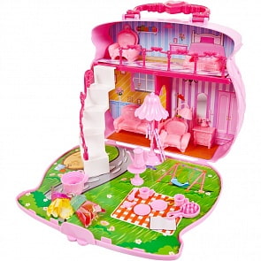 Домик-сумка для куклы с аксессуарами из серии В гостях у куклы (ABtoys, PT-01107)