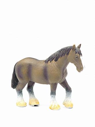 Лошадь мощной породы, темно-коричневая, 15 см 