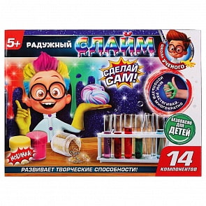Игрушка опыты Школа ученого - Радужный слайм: сделай сам (Играем Вместе, ZY863675-2)