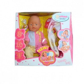 Пупс с аксессуарами, пьет и писает, сосет соску (B645835sim)
