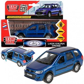 Инерционная металлическая машина - Lada Kalina Cross, 12 см (Технопарк, SB-16-46-N(BU)-WB)