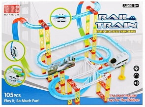 Железная дорога электрифицированная, свет, звук (Наша Игрушка, A333-233)