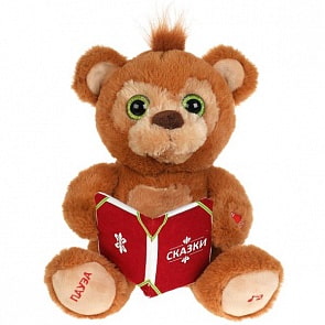 Игрушка мягкая интерактивная Мишка-сказочник Михалков С. стихи 5 сказок (Мульти-Пульти, HTL2436)