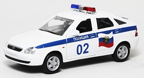 Машинка металлическая Lada Priora Полиция, 1:36 (Autotime, 33982(33982W-RUS))