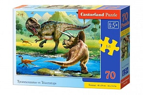 Пазл Динозавры, 70 элементов (Castorland, B-070084)