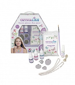 Набор для создания украшений - Crystalike, 3 подвески, кольцо (1Toy, Т14369)