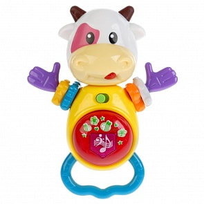 Музыкальная погремушка – Коровка, свет и звук (Tongde, T645-D6986)