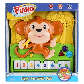 Музыкальное пианино Обезьянка, свет + звук (1711M263)