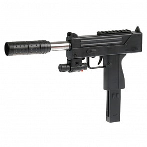 Автомат с глушителем, с лазерным прицелом и пульками 304A (1B01242)