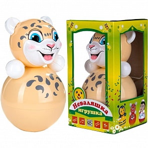 Озвученная неваляшка, 22,5 см – Леопард (Котовск, 6C-027)