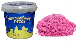 Волшебный песок с формочкой, 1 кг., цвет – розовый (Авис, VP14)