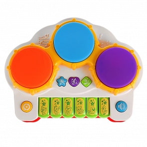 Музыкальный барабан, 21 песня, свет и звук (Умка, B1298815-R)