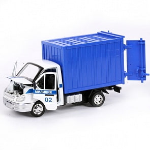 Инерционная машинка - "Газель" Милиция 02 (Технопарк, GAZKUNG02-Rsim)