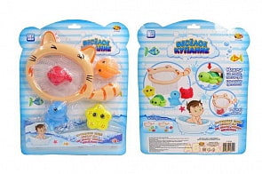 Игровой набор Веселое купание - Сачок и 4 фигурки (ABtoys, PT-01248)