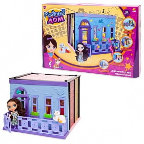 Кукольный домик из серии В гостях у куклы - Модный дом, в наборе с куклой и мебелью, 100 деталей (ABtoys, PT-00848)