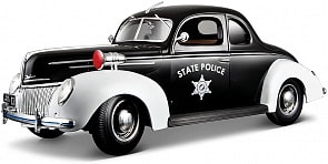 Ford Deluxe-Police 1939 года, масштаб 1:18 (Maisto, 31366) Ford Deluxe-Police 1939 года, масштаб 1:18 (Maisto, 31366)