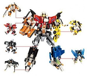 Конструктор Blockformers Connector – Мегатрансфайтер, 6 вариантов (1Toy, Т18967D)