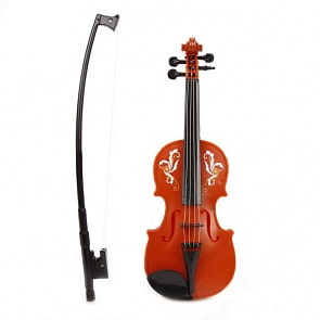 Скрипка коричневая, 25 см, пакет (Наша игрушка, 369Bbrow)