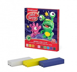 Пластилин классический ArtBerry с Алоэ Вера, 10 цветов, 150 г (ErichKrause, 46783ЕК)