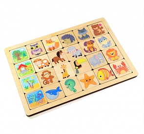 Развивающая деревянная игра - Кто где живет (Десятое королевство, 00739ДК)