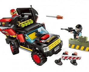 Конструктор с фигурками и аксессуарами - Машина военная, 240 деталей (Enlighten Brick, BRICK1909 (18)