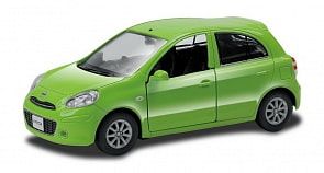 Металлическая машина - Nissan March, 1:32, зеленый (RMZ City, 554011-GN)