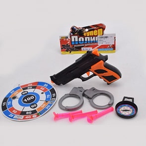 Набор - Полиция: пистолет, присоски, наручники, аксессуарами (B1872567)