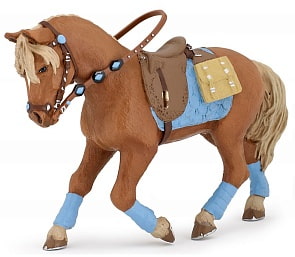 Фигурка - Коричневая лошадь для езды верхом (Papo, 51544_papo)