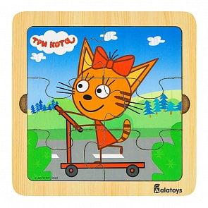Пазл Три кота - Карамелька, 6 деталей (Алатойс, ПЗЛ25)
