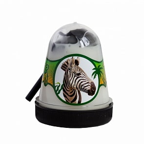 Slime – Jungle с кирпичиками поролоновыми черными – Зебра, 130 г (Волшебный мир, S300-18)