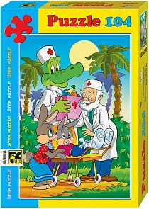 Пазл Айболит и зайчата, 104 элементов (Step Puzzle, 82004)